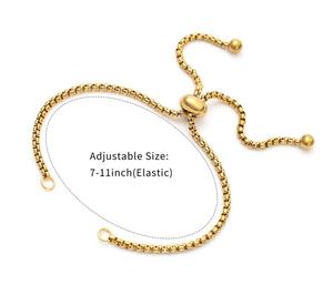 Cadenas Deslizantes Ajustables de Acero Inoxidable para <span class=keywords><strong>Hacer</strong></span> <span class=keywords><strong>Pulseras</strong></span>, Cadenas Extensoras Deslizantes con Terminales de Bola para Mujer, <span class=keywords><strong>Pulseras</strong></span> Semiterminadas para DIY - Product Image 3