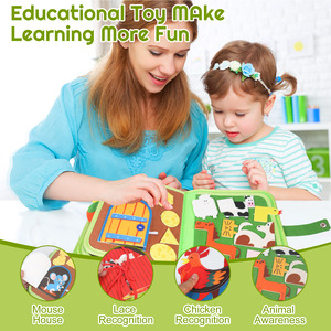 Libro delle Attività Montessori Vendita Diretta dalla Fabbrica, Puzzle Educativo per Bambini 1-3 Anni, Apprendimento delle Abilità di Vita <span class=keywords><strong>con</strong></span> <span class=keywords><strong>Alfabeto</strong></span>, <span class=keywords><strong>Numeri</strong></span> e Forme - Product Image 6