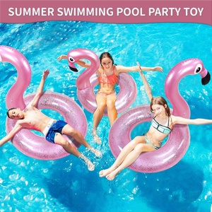 Luxury PVC <b>Inflatable</b> Flamingo <b>Swan</b> Swimming Ring for Women with Custom Color and Size - Product Image 4