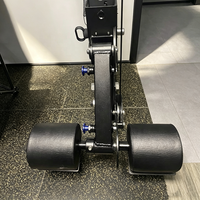 Machine 2-en-1 presse à jambes et poulie dorsale, avec système de câbles haut/bas et assise de rame réglable pour l'entraînement à domicile