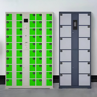 Casier intelligent commercial avec serrure électronique, multi-portes, revêtement poudré, étanche, durable, enregistrement des données, code QR, petite taille