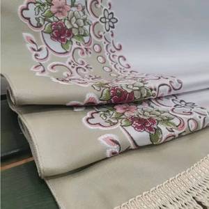 Alfombra de oración de poliéster hecha a mano con diseño floral, imitación de seda, ideal para el hogar o pícnic, asequible para musulmanes. - Product Image 6