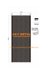 Cabine d'ascenseur en acier inoxydable avec divers thèmes intérieurs Marbre de grain de bois ou motifs géométriques - Product Image 5