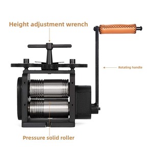 <span class=keywords><strong>Laminoir</strong></span> à main en acier américain pour or et argent, neuf, avec moteur principal - Product Image 5