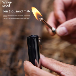 Encendedor de Acero Inoxidable Personalizado para Exteriores, Llavero, Encendido a Prueba de Agua de Diez Mil Usos, Fósforo Creativo, Encendedor de Fuego - Product Image 1