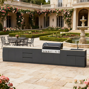 Parrilla de barbacoa de <span class=keywords><strong>gas</strong></span> de 3 quemadores de alta eficiencia Control de calor preciso Diseño de bajo mantenimiento Bisagra de grifo de fregadero de acero inoxidable - Product Image 1