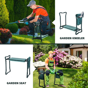 Foldable Portable <b>Garden</b> Kneeler Deep Chair Bench Seat <b>Stool</b> <b>Garden</b> Kneeler Seat with Tool Pocket - Product Image 2