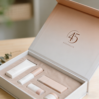 Boîte cadeau magnétique en carton rigide de luxe, matériaux recyclés, logo personnalisé, doublure en éponge EVA, emballage gaufré pour crème pour les yeux