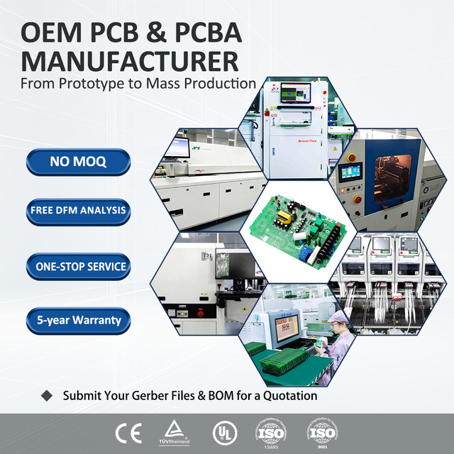 Custom PCBA Assembly Service Small Batch & Mass Production IQC Tested SMT PCB Assembly for Medical Industrial Control Device