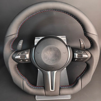 Volant de voiture style fibre de carbone pour châssis F30 F10 F20 F35 E/F, amélioration sportive avec palettes de changement de vitesse