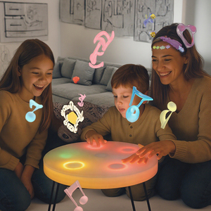 <span class=keywords><strong>Table</strong></span> d'activités moderne en plastique ronde, jeu sensoriel, <span class=keywords><strong>table</strong></span> à dessin pliable, blocs de construction, <span class=keywords><strong>table</strong></span> pour enfants pour salon et bureau à domicile - Product Image 2