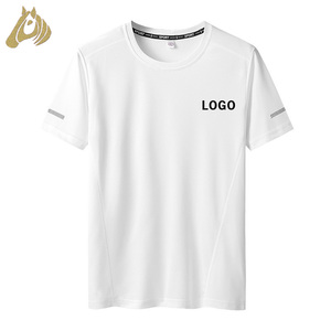 T-shirt da Uomo Oversize in Poliestere <span class=keywords><strong>Bianco</strong></span> Estivo, Maglietta Promozionale Sportiva con Collo a O per Uso Quotidiano - Product Image 1