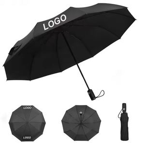 Parapluie pliable personnalisé de voyage, design tendance, coupe-vent, pare-soleil, impression de logo personnalisée, parapluie à trois plis - Product Image 1