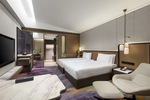 Cama Plegable Moderna Oculta en la Pared, Mesa, Juego de Muebles de Dormitorio de <span class=keywords><strong>Hotel</strong></span> de Lujo, Tamaño King, Acabado en Madera Dorada - Product Image 3