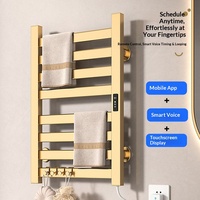 Sèche-serviettes électrique intelligent en alliage d'aluminium, directement de l'usine, pour installation sans perçage dans la salle de bain