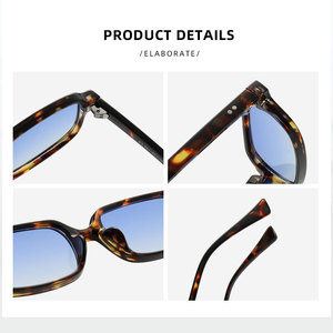 Lunettes de soleil carrées en PC de haute qualité et tendance pour hommes et femmes, verres optiques UV400, monture noire, marque KXH pour la <span class=keywords><strong>protection</strong></span> solaire - Product Image 3