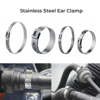 Pince à anneau en acier inoxydable à installation rapide avec bande passante à oreille unique 7mm 9mm 10mm