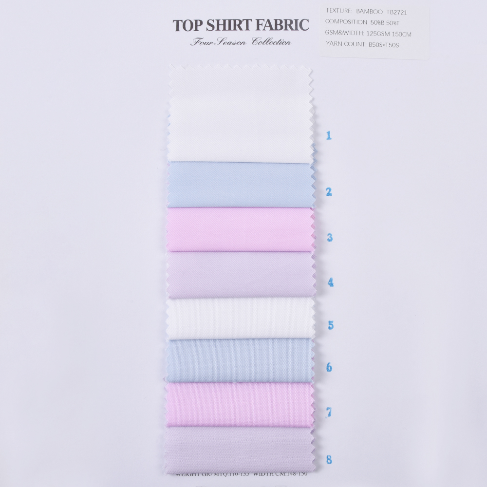 Factory Direct Supply Solid Color 150cm 125gsm Medium Weight Breathable Polyester Bamboo Fabric