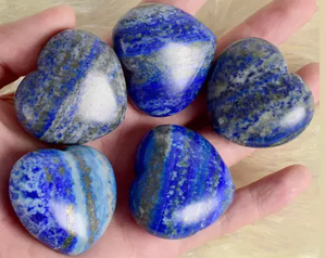 Sculpture en pierre de lapis-lazuli bleu en forme de cœur, ornement sculpté pour la maison, cadeau de mariage, décoration - Product Image 3