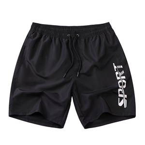 Stampa digitale alla moda con motivo a lettera di colore arancione impermeabile da uomo pantaloncini da spiaggia estivi da spiaggia in vendita - Product Image 3