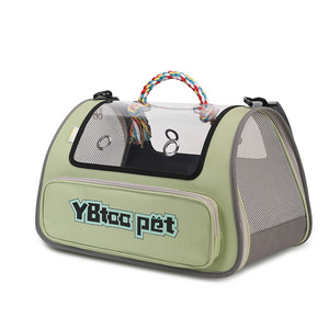 YBtoppet <b>Pet</b> <b>Carrier</b> Transparent Handle Large Capacity Foldable Breathable Soft-Sided <b>Carrier</b> for <b>Pets</b> - Product Image 5