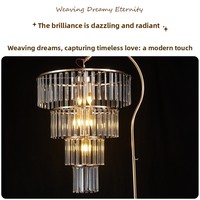 Lampe en cristal simple de style européen et américain, multicolore, pour décoration de mariage, scène et hôtel