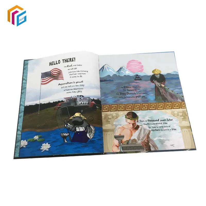 Hot Sale Voll farbdruck CMYK Children Digital Kostenlose Probe Hardcover Binding Paper Book Printing