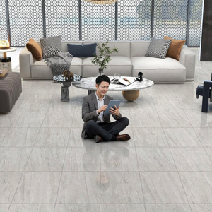 Azulejos de Porcelana Brillante Dyna Grey de 600x600 mm, Efecto Mármol Gris, Colección de Pisos Pulidos para Interiores - Product Image 4