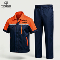 Combinaison de travail haute visibilité réfléchissante et respirante, logo personnalisé, uniforme unisexe pour l'entretien et la construction