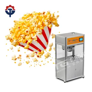 Palomitas de maíz doradas y crujientes de alta automatización, máquina para hacer palomitas de maíz estilo teatro