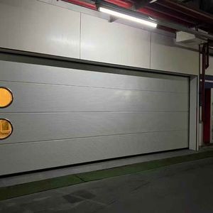 <span class=keywords><strong>Porte</strong></span> <span class=keywords><strong>de</strong></span> <span class=keywords><strong>garage</strong></span> automatique sans cadre en verre trempé noir miroir, résistante aux ouragans, <span class=keywords><strong>de</strong></span> la marque Prima Modern, avec moteur. - Product Image 2
