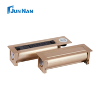 Prise de courant électrique escamotable en alliage d'aluminium pour table, 2 prises, chargeur de téléphone sans fil, rotation à 180 degrés