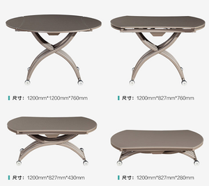 Mesa de comedor multiusos de alta calidad, sistema de gas, mesa de centro arriba y abajo plegable para ahorro de espacio, muebles de sala de estar - Product Image 3