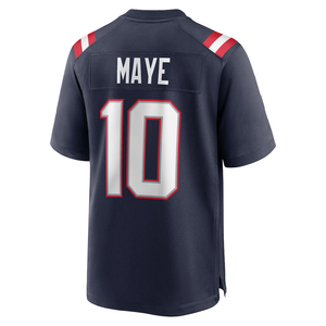 Maillot de football américain personnalisé brodé pour homme, respirant, grandes tailles, avec nom et logo personnalisables, vierge, polyester, style New England - Product Image 1