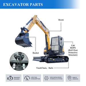 Excavadora de cadenas XGMC XE75GA de 7.5 toneladas con motor de 36kW y bomba de engranajes con rodamientos para proyectos de construcción globales - Product Image 4