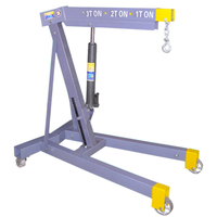 Pliage hydraulique pliable essence élévateur portable mini moteur palan boutique grue 0.5 tonnes 3 tonnes