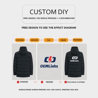 Veste matelassée personnalisée pour homme, veste matelassée chaude, veste décontractée, manteau d'hiver