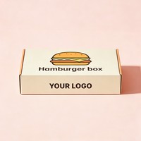 Boîte en carton alimentaire en gros pour hamburgers, frites, poulet, pâtisseries, snacks et emballages postaux