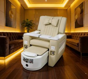 <b>Electric</b> foot bath, manicure and massage chair with flat-bed foot therapy, foot soaking, pedicure and eyelash curling sofa - Product Image 3