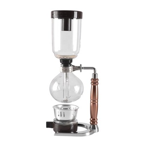 Cafetière à siphon moderne pour <span class=keywords><strong>3</strong></span> tasses, cafetière à vide en verre écologique, pot à siphon à thé, machine à café contemporaine avec filtre - Product Image 1