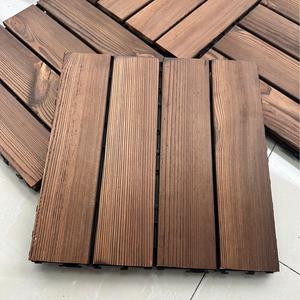 Baldosas de Madera Carbonizada para Exterior, Suelo de Madera para Patio, Madera Natural con Base de PE - Product Image 3