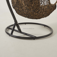 Extérieur Rétro Oeuf Chaise Stand En Osier Rotin Patio Balançoire Cour Hôtel Loisirs Chaise À Bascule En Métal Oeuf Remise Chaise