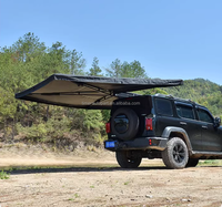 Auvent de camping 4x4 tout-terrain extensible à 270 degrés, 2,5 m, grand espace, avec tiges en aluminium, autoportant, pour côté de voiture
