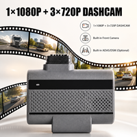 Caméra embarquée intelligente 4 canaux avec double stockage sur carte TF de 1 To et capteur G pour l'enregistrement vidéo de conduite de véhicules commerciaux