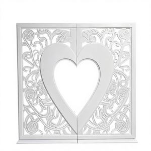 LEDA New Arrival Modern Detachable <b>Heart</b> Shaped White Acrylic Wedding Backdrop Stage <b>Decorations</b> - Product Image 1