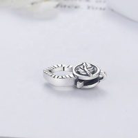 Fermoir homard en forme de feuilles en argent sterling oxydé, 925 fournisseurs de bijoux, fermoirs Wonderfit