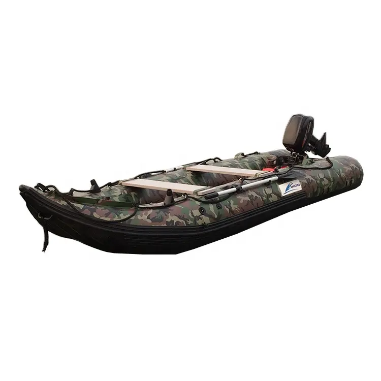 Goethe-Bote inflable GTK410 de PVC, bote de remos, Kayak de pesca con asiento de aluminio