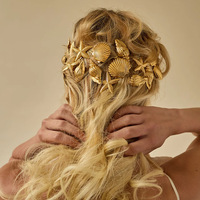 Nouveauté 2025 – Pince à cheveux étoile de mer super populaire pour femme, style vacances, avec diamants, pour franges et accessoires de coiffure, boucles d'oreilles