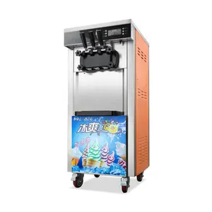 Máquina de sorvete comercial, suporte totalmente automático, máquina de sorvete macio de mesa 1500w