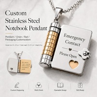 Collier Pendentif Cœur en Acier Titane, Vente en Gros Usine, Gravure Personnalisée, Souvenir, Fabricant OEM en Gros, Fournisseur de Bijoux B2B